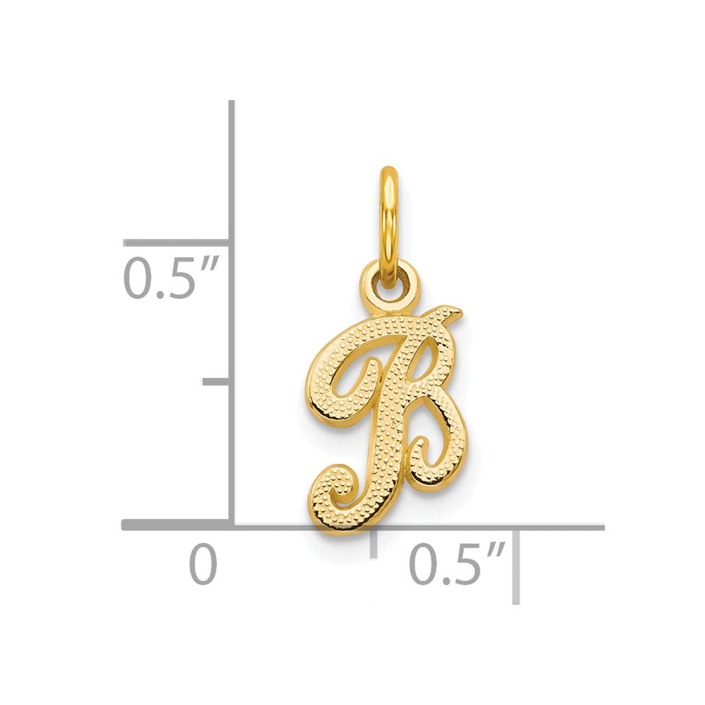 10K Yellow Gold Initial B Charm
