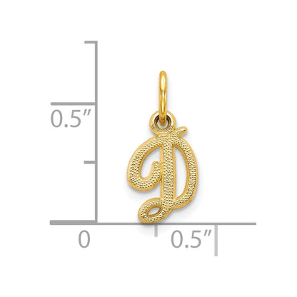 10K Yellow Gold Initial D Charm