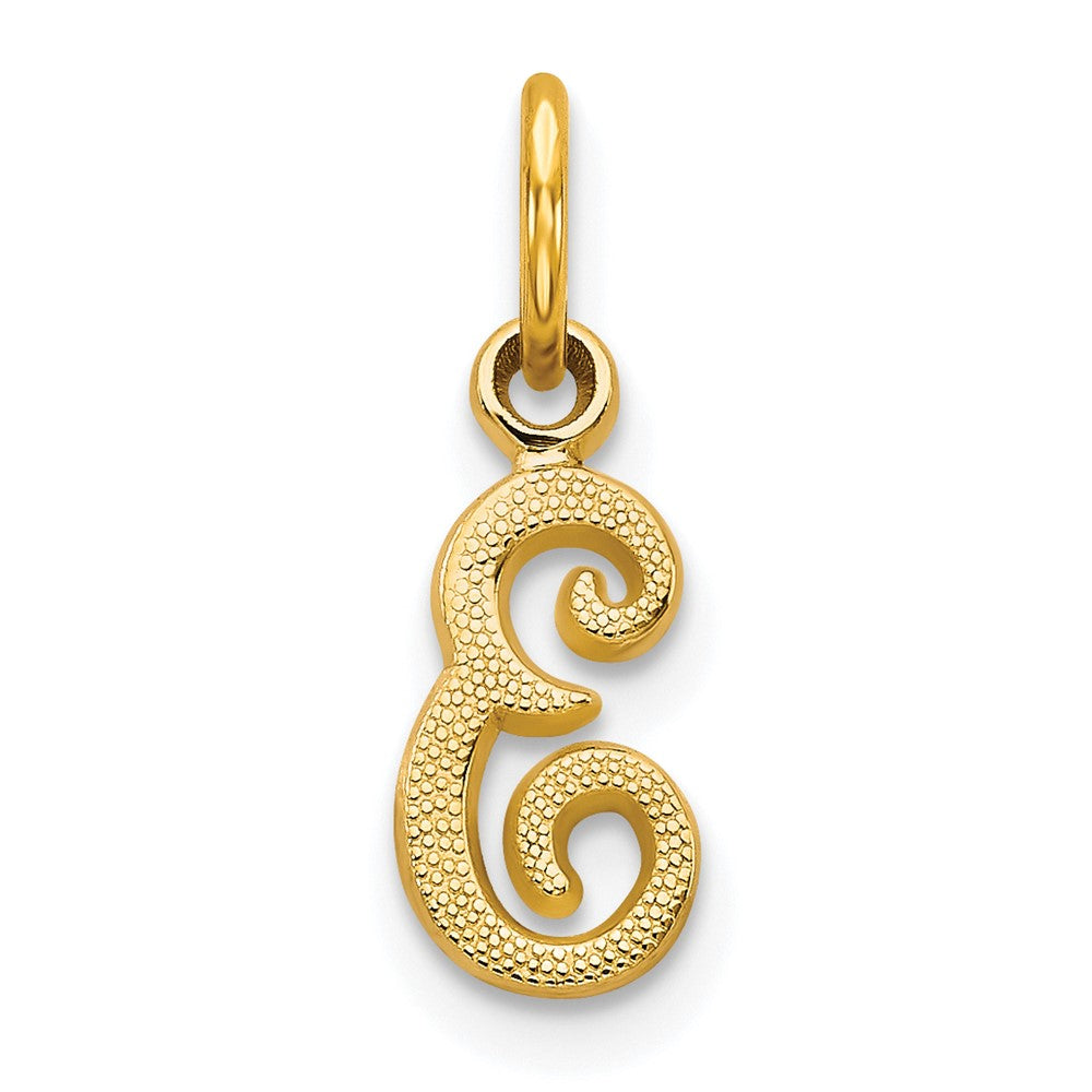 10K Yellow Gold Initial E Charm