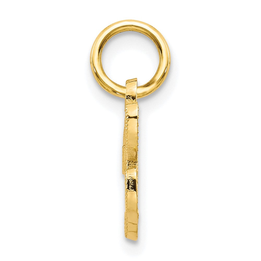 10K Yellow Gold Initial H Charm
