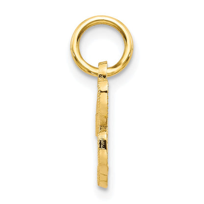 10K Yellow Gold Initial H Charm