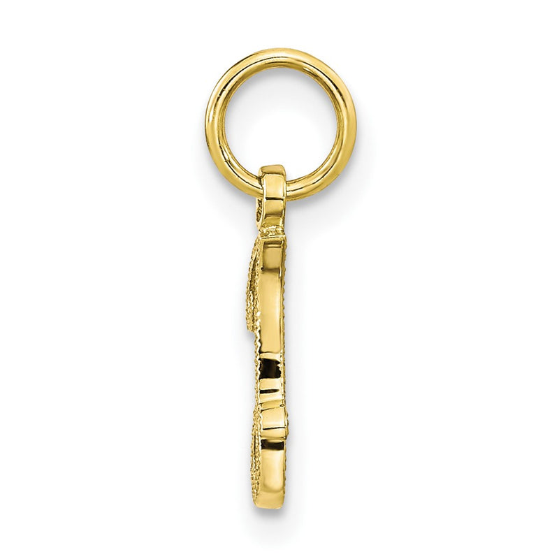 10K Yellow Gold Initial I Charm