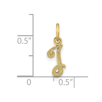 10K Yellow Gold Initial I Charm