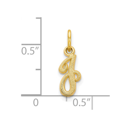 10K Yellow Gold Initial J Charm