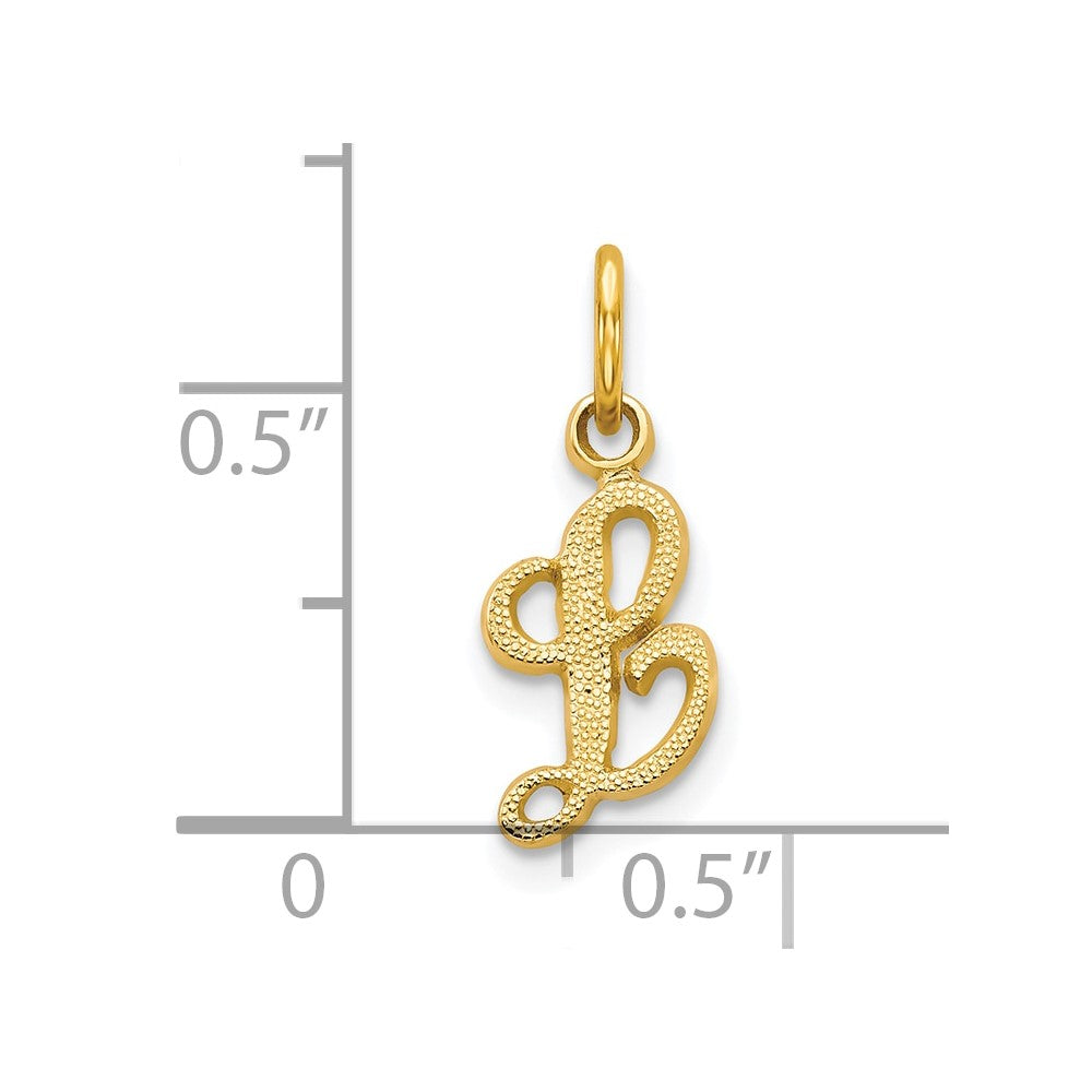 10K Yellow Gold Initial L Charm