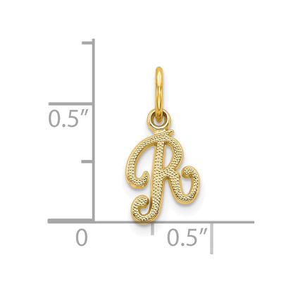 10K Yellow Gold Initial R Charm
