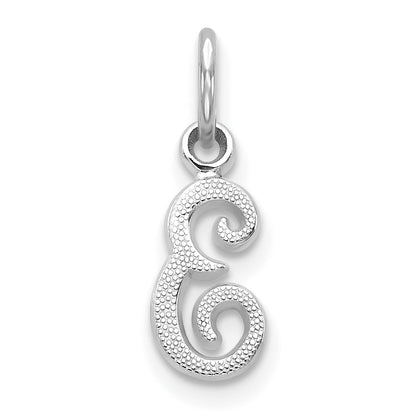 10K White Gold 10Kw Initial E Charm