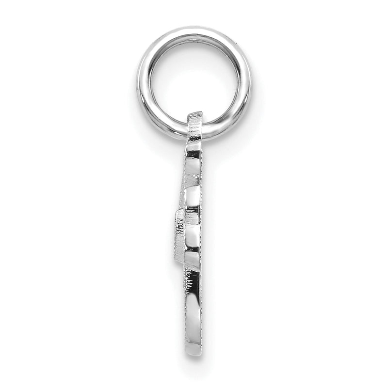 10K White Gold 10Kw Initial F Charm