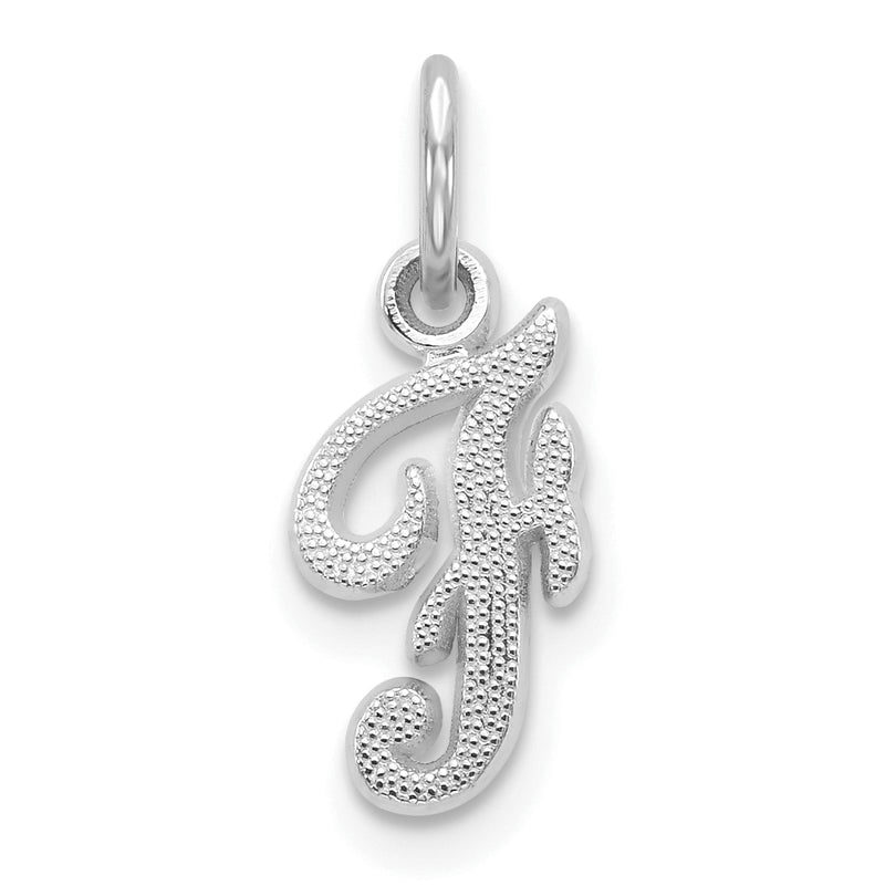 10K White Gold 10Kw Initial F Charm