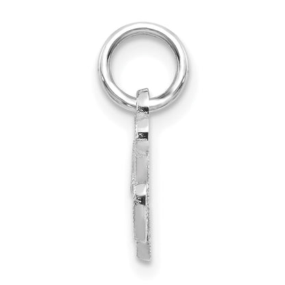 10K White Gold 10Kw Initial K Charm