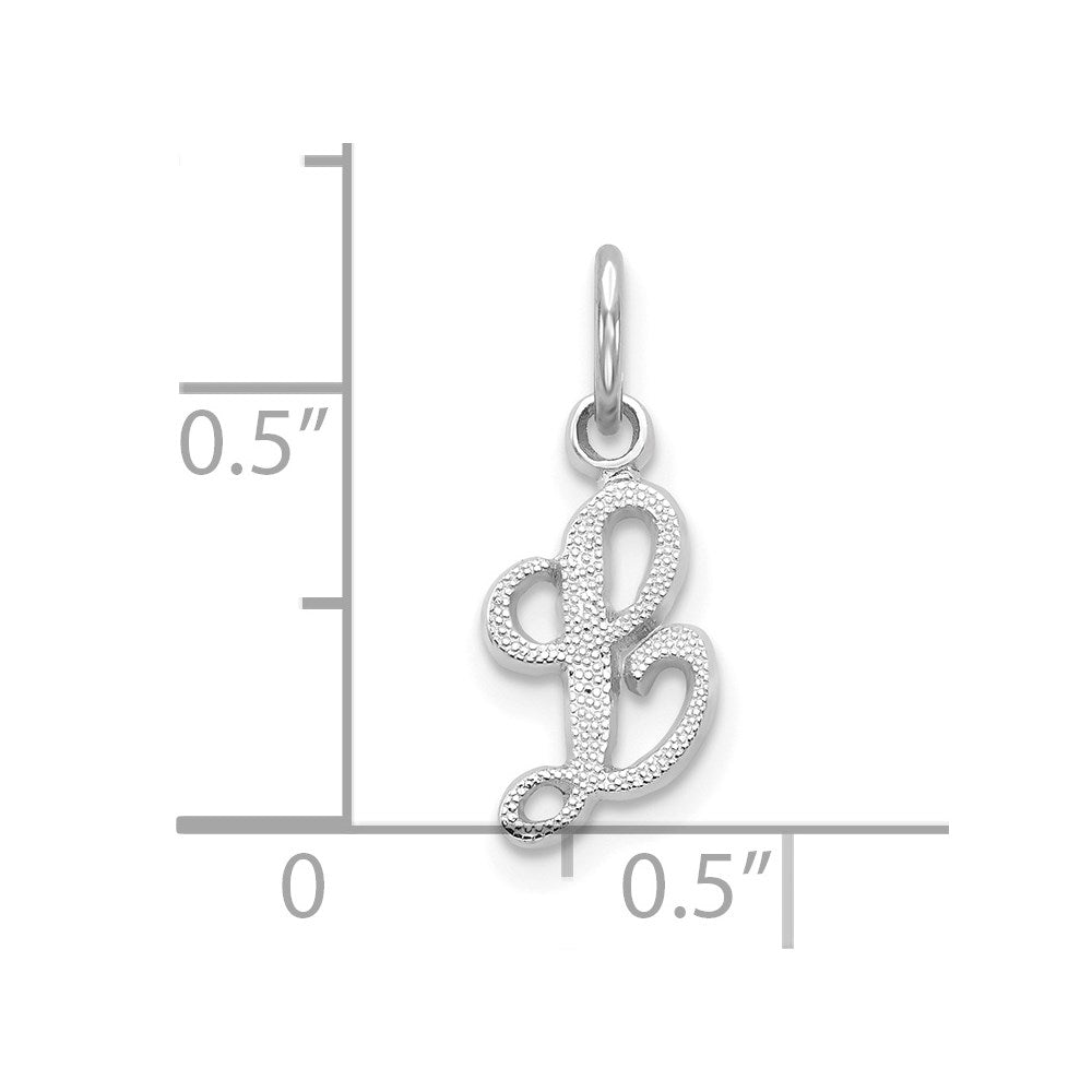 10K White Gold 10Kw Initial L Charm