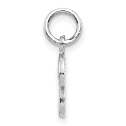 10K White Gold 10Kw Initial P Charm