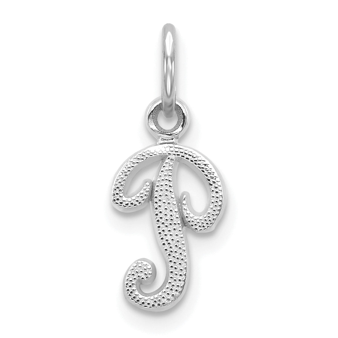 10K White Gold 10Kw Initial P Charm