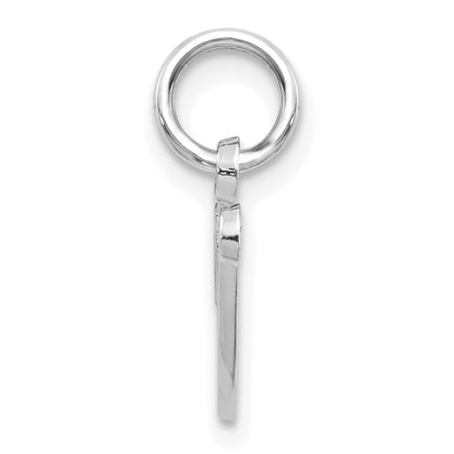 10K White Gold 10Kw Initial V Charm