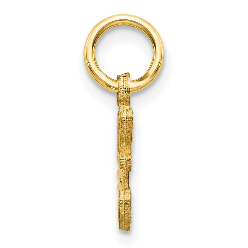 10K Yellow Gold Initial C Charm