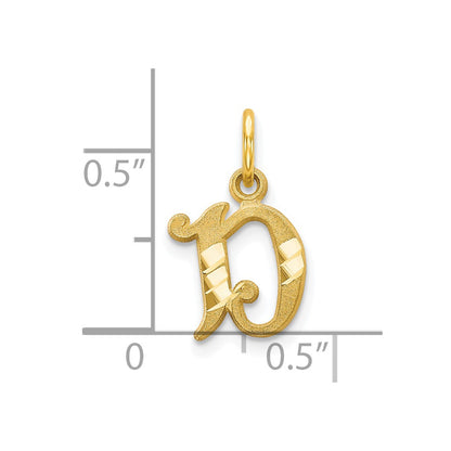 10K Yellow Gold Initial D Charm
