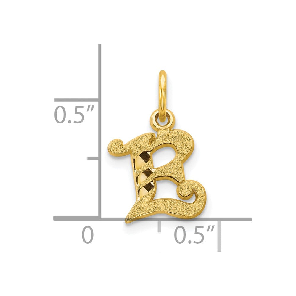 10K Yellow Gold Initial E Charm