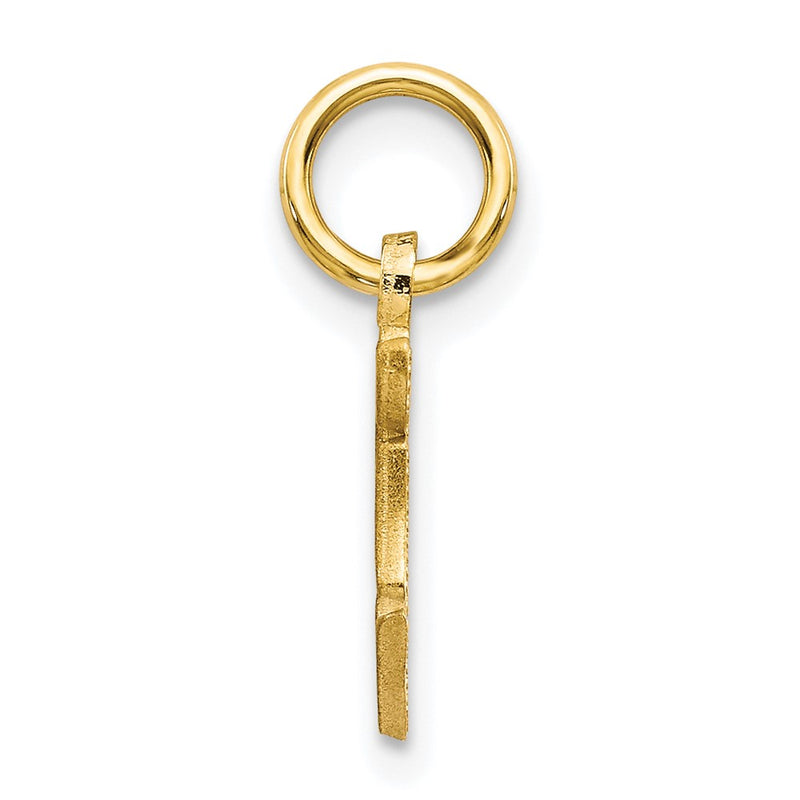 10K Yellow Gold Initial F Charm