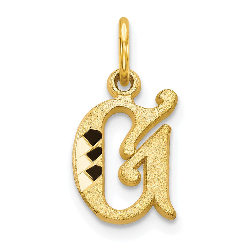 10K Yellow Gold Initial G Charm