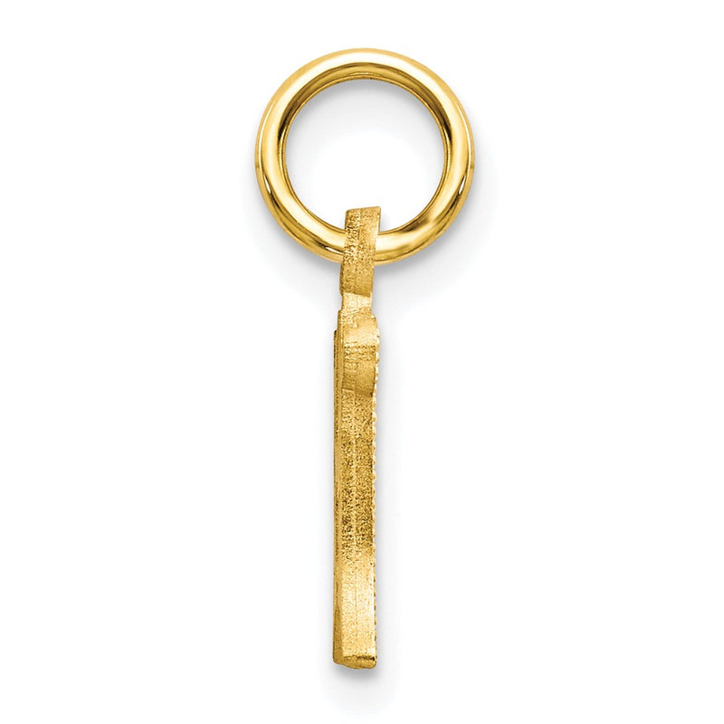 10K Yellow Gold Initial H Charm