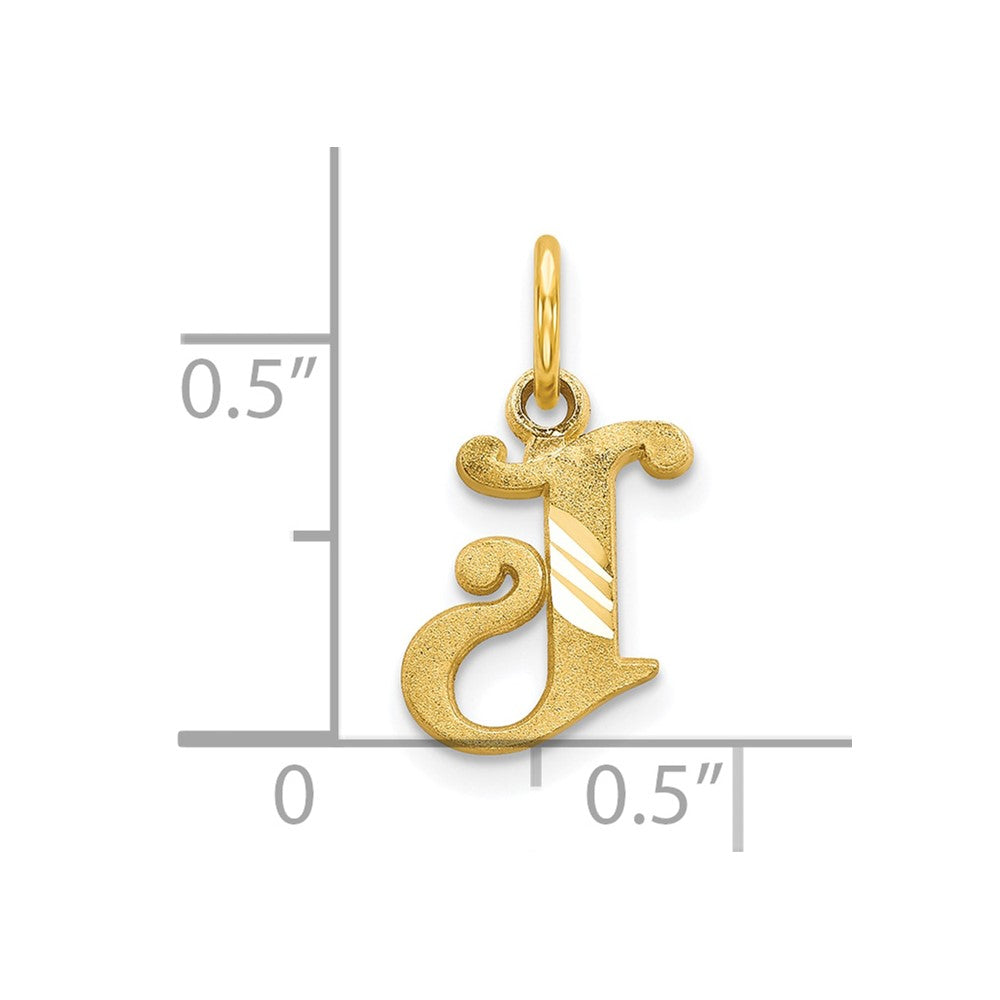 10K Yellow Gold Initial J Charm