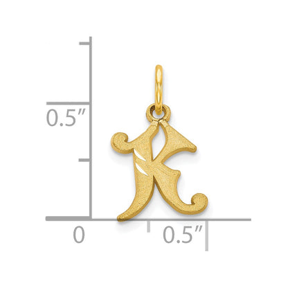 10K Yellow Gold Initial K Charm