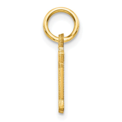 10K Yellow Gold Initial N Charm