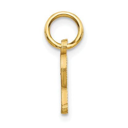 10K Yellow Gold Initial R Charm