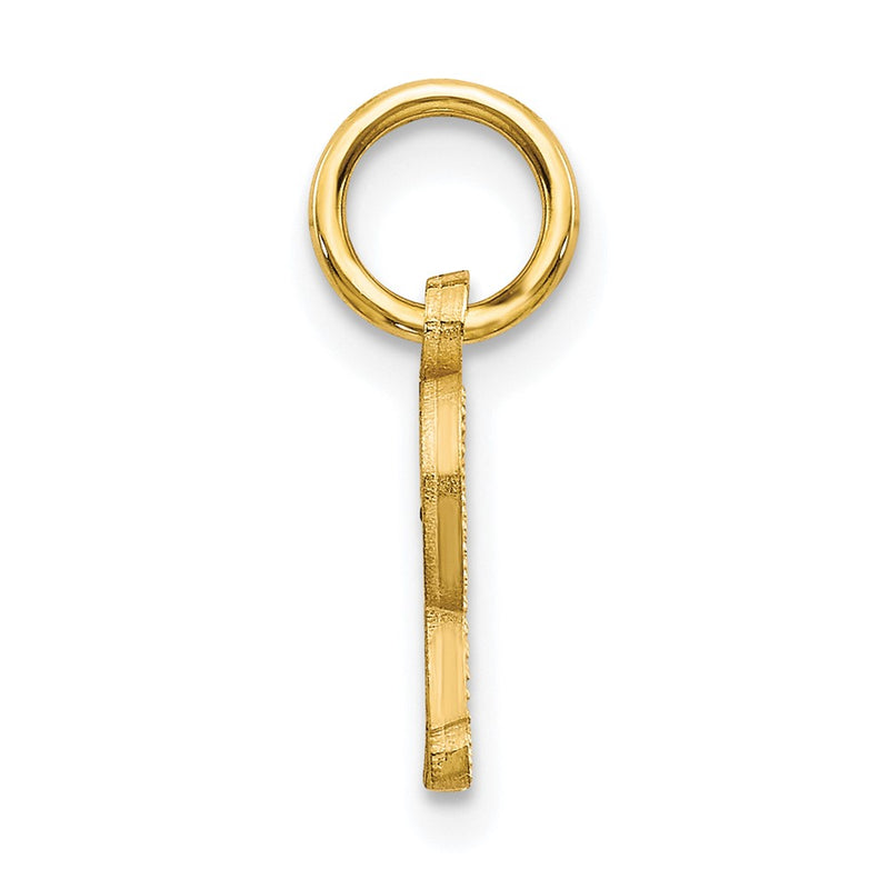 10K Yellow Gold Initial R Charm
