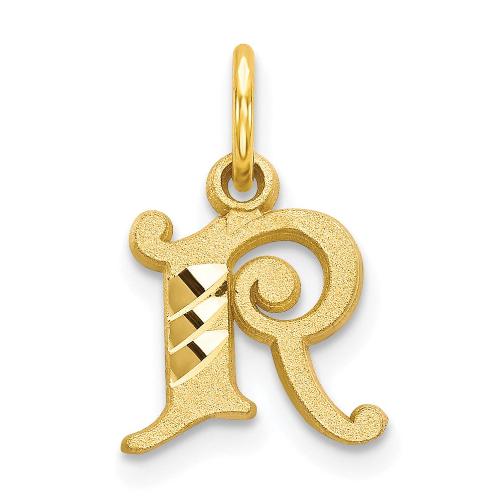10K Yellow Gold Initial R Charm