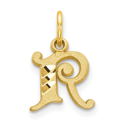 10K Yellow Gold Initial R Charm