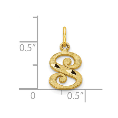 10K Yellow Gold Initial S Charm