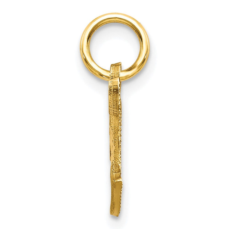 10K Yellow Gold Initial T Charm