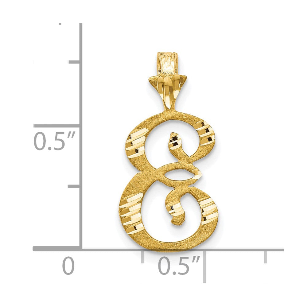 10K Yellow Gold Initial E Pendant