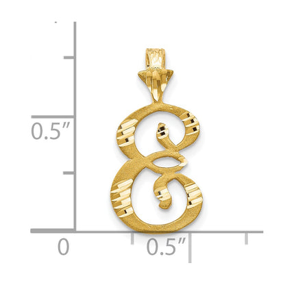 10K Yellow Gold Initial E Pendant