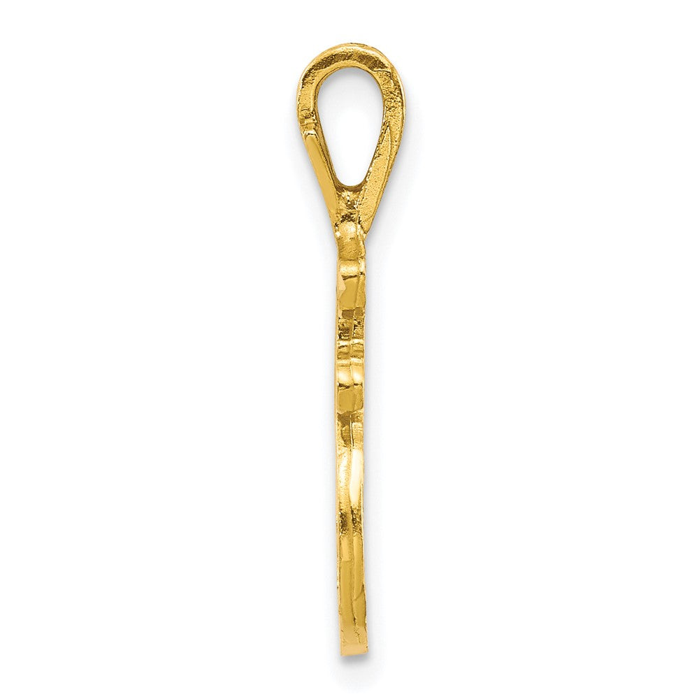 10K Yellow Gold Initial F Pendant