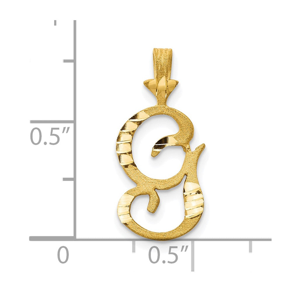 10K Yellow Gold Initial G Pendant