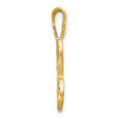 10K Yellow Gold Initial H Pendant