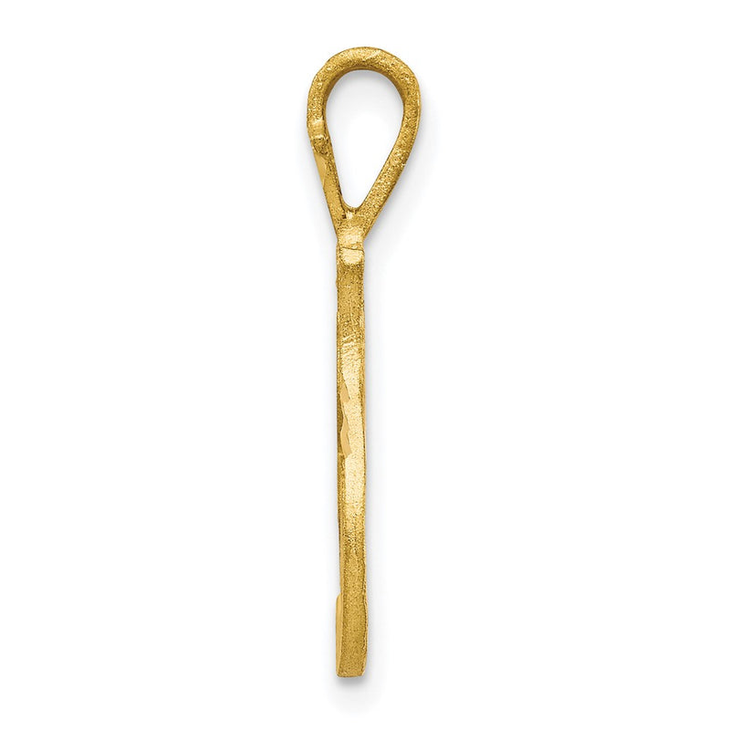 10K Yellow Gold Initial I Pendant