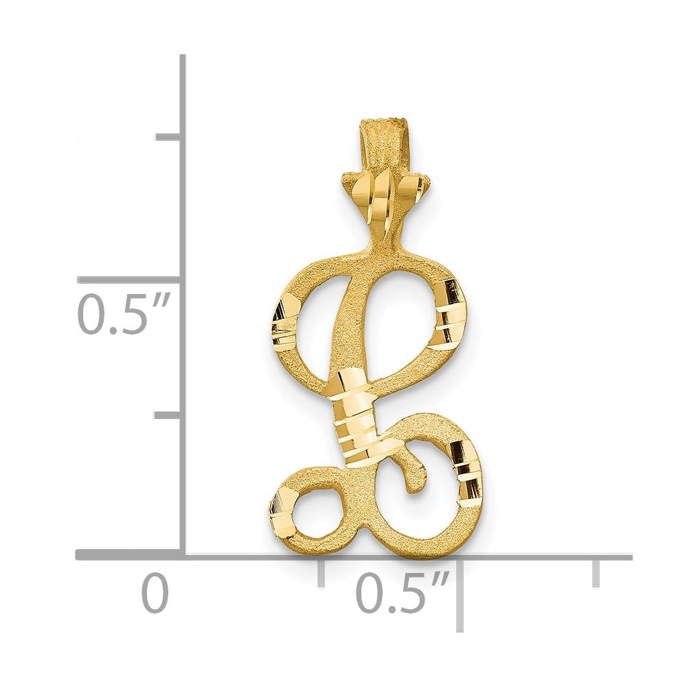 10K Yellow Gold Initial L Pendant