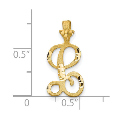 10K Yellow Gold Initial L Pendant