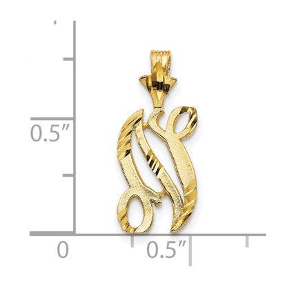 10K Yellow Gold Initial N Pendant