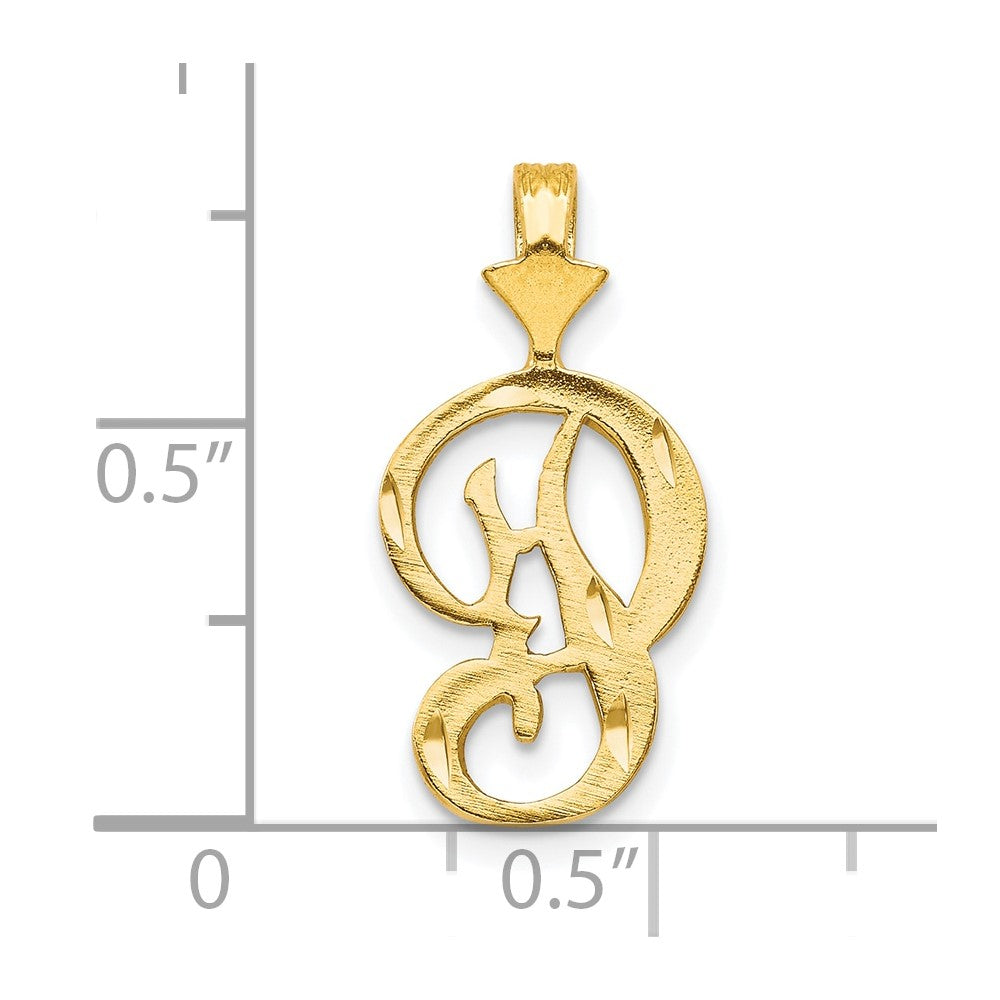 10K Yellow Gold Initial P Pendant
