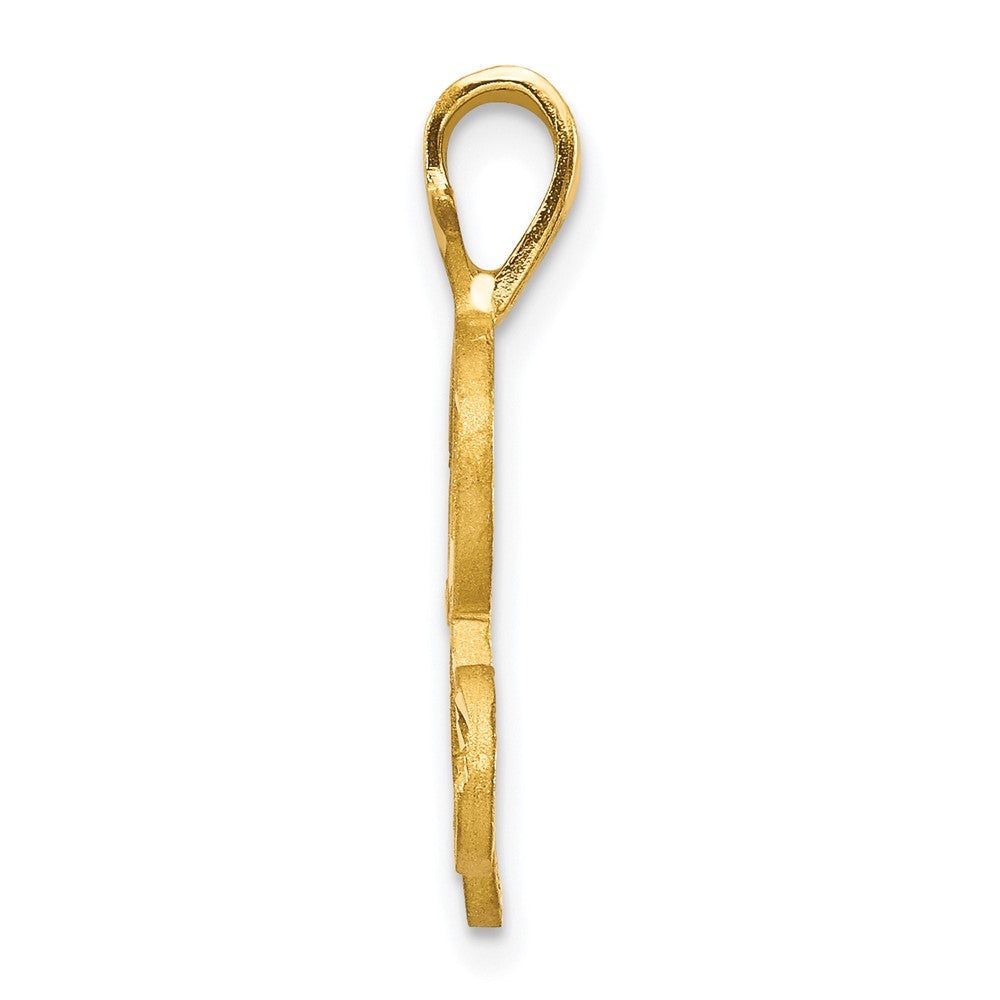 10K Yellow Gold Initial R Pendant