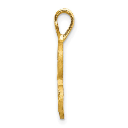 10K Yellow Gold Initial R Pendant