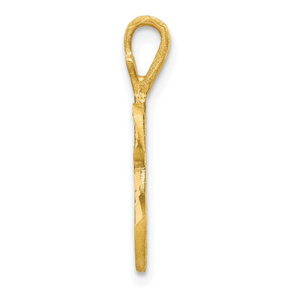 10K Yellow Gold Initial W Pendant