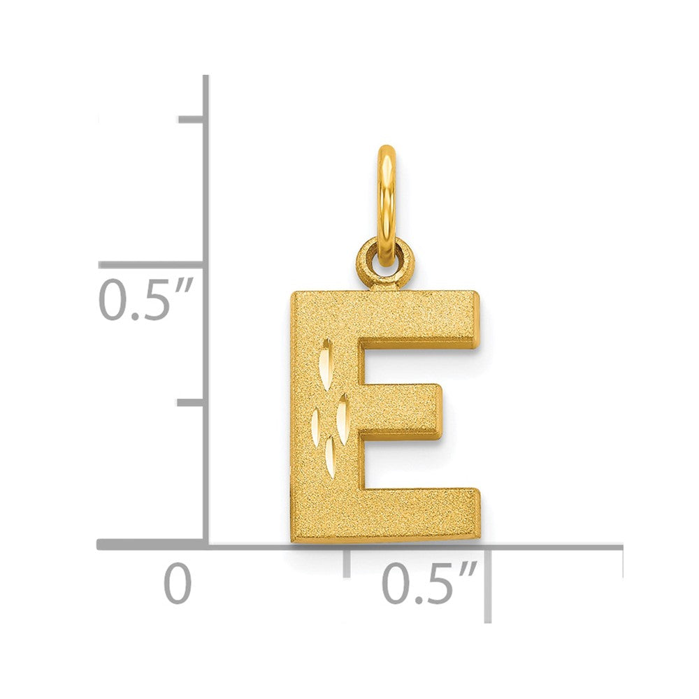 10K Yellow Gold Initial E Charm