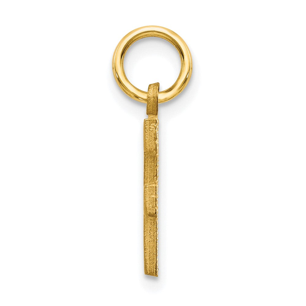10K Yellow Gold Initial F Charm