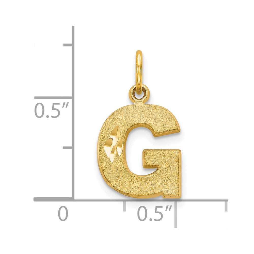 10K Yellow Gold Initial G Charm