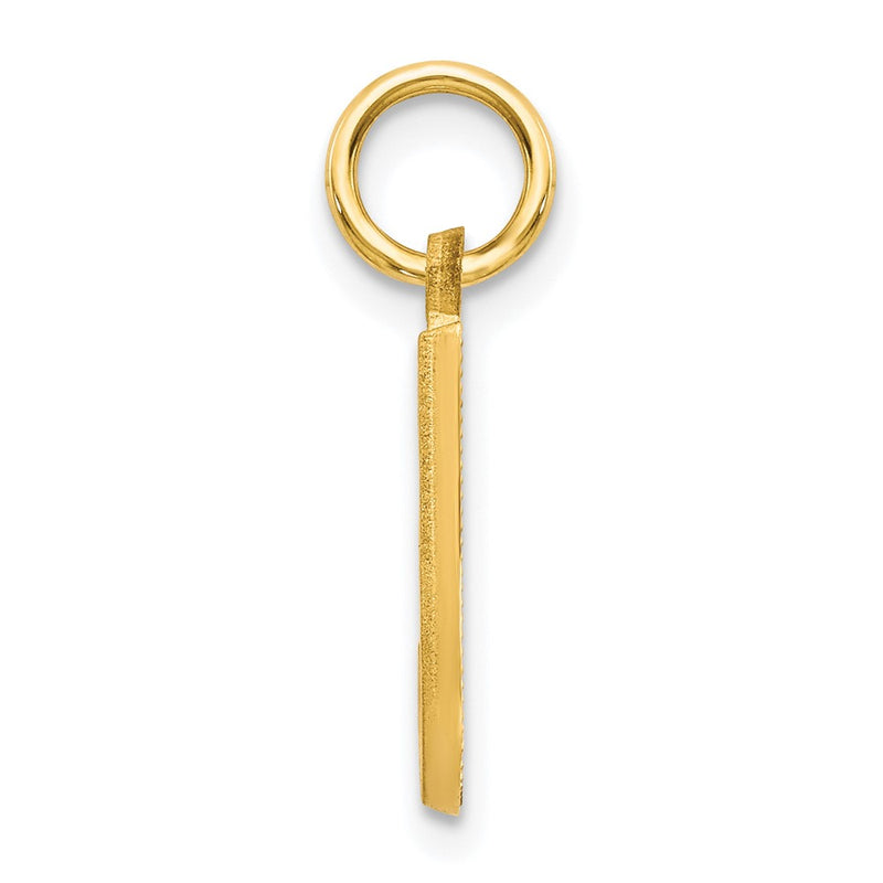 10K Yellow Gold Initial J Charm